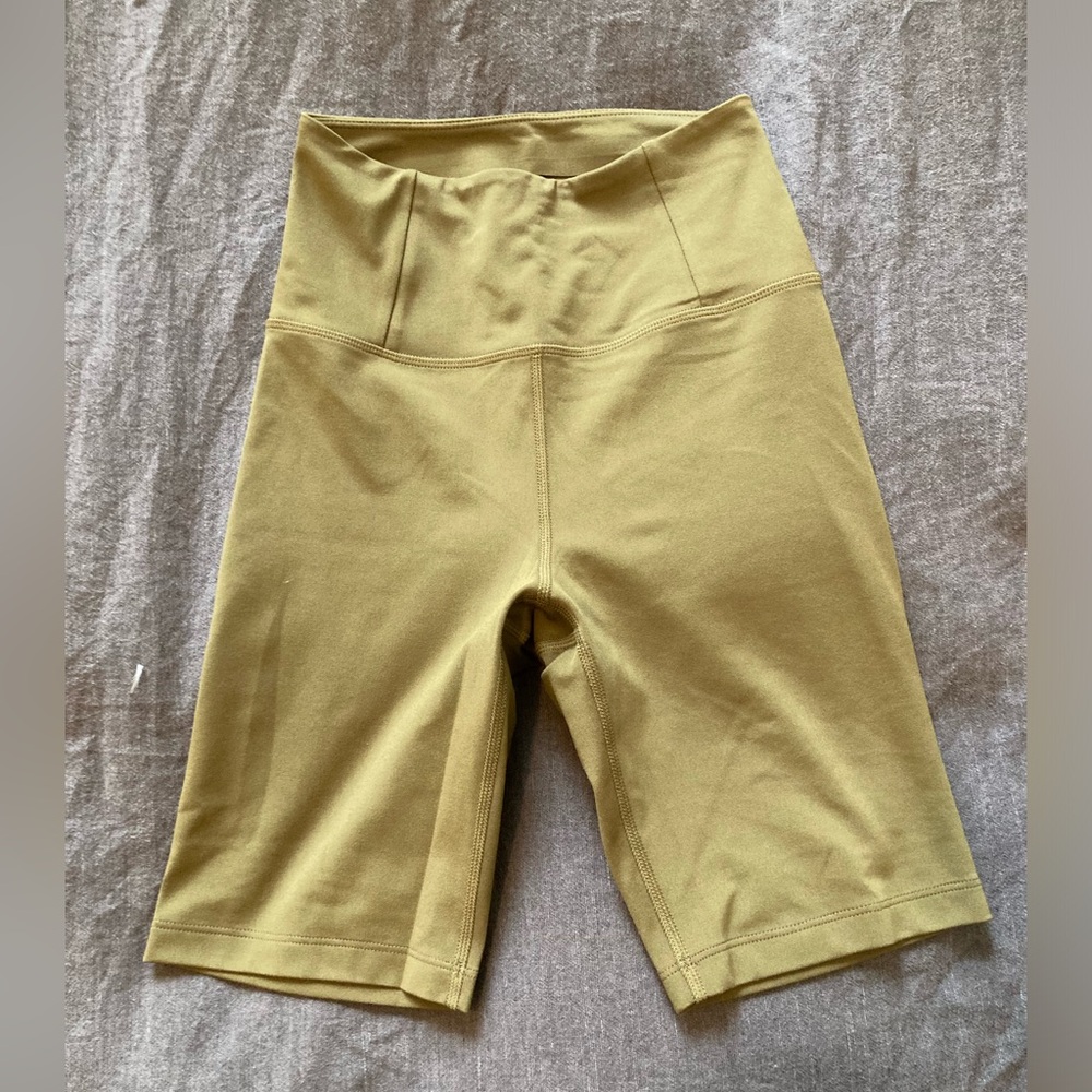 Girlfriend Collective Yellow Bike Shorts